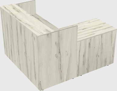 L-shaped modular reception