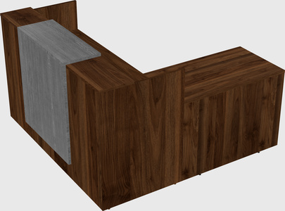 L-shaped modular reception