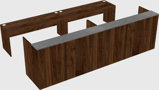 Shared u-shaped reception desks