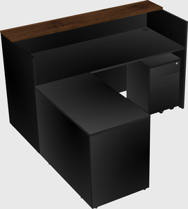 L-shaped modular reception