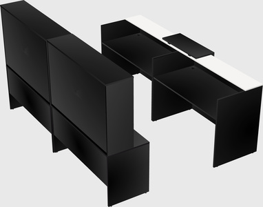 Shared u-shaped reception desks