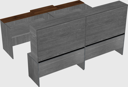 Shared u-shaped reception desks