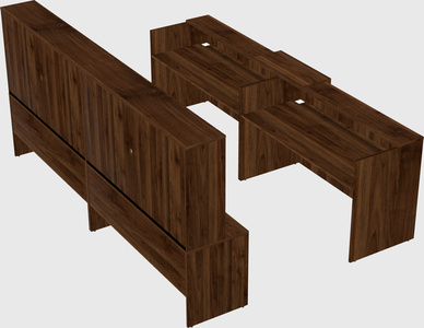 Shared u-shaped reception desks