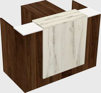 L-shaped modular reception