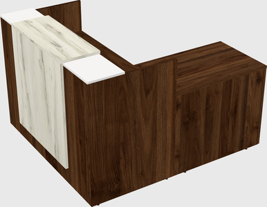 L-shaped modular reception