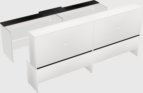 Shared u-shaped reception desks