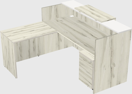 L-shaped modular reception