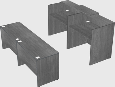 Shared u-shaped reception desks