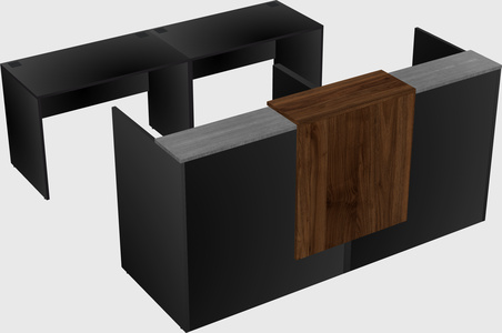 Shared u-shaped reception desks