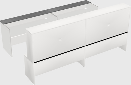 Shared u-shaped reception desks
