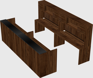 Shared u-shaped reception desks