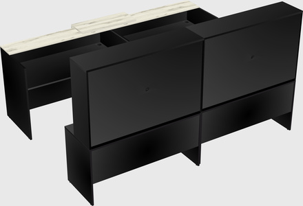 Shared u-shaped reception desks