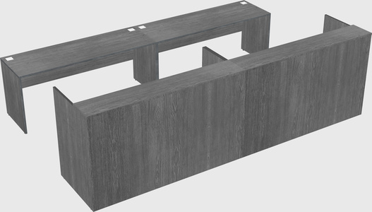 Shared u-shaped reception desks