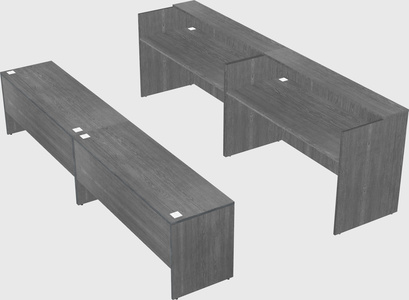 Shared u-shaped reception desks