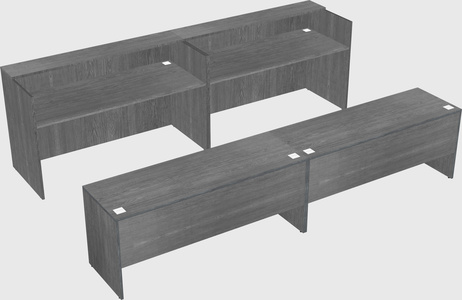 Shared u-shaped reception desks