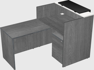L-shaped modular reception