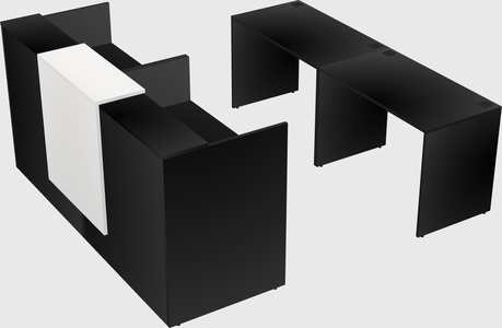 Shared u-shaped reception desks