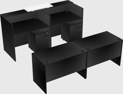 Shared u-shaped reception desks