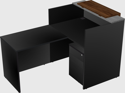 L-shaped modular reception