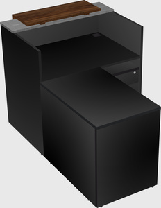 L-shaped modular reception