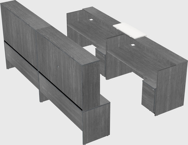 Shared u-shaped reception desks