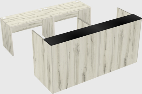 Shared u-shaped reception desks