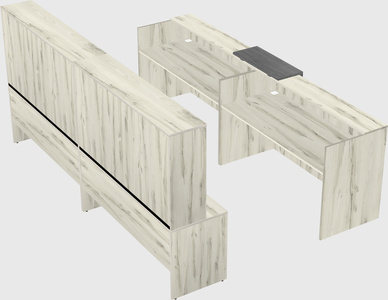Shared u-shaped reception desks
