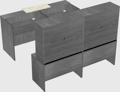 Shared u-shaped reception desks