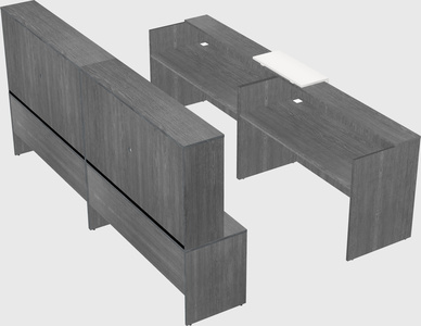 Shared u-shaped reception desks