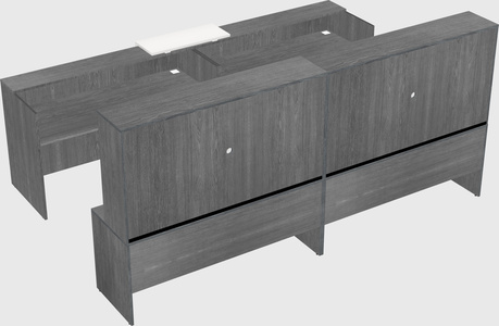 Shared u-shaped reception desks