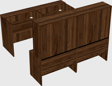Shared u-shaped reception desks