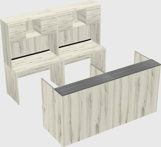 Shared u-shaped reception desks