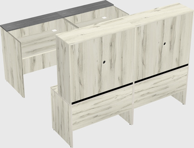 Shared u-shaped reception desks