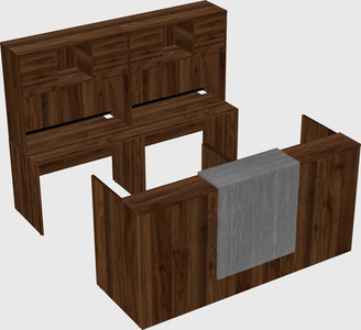 Shared u-shaped reception desks