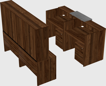 Shared u-shaped reception desks