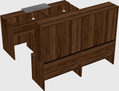 Shared u-shaped reception desks