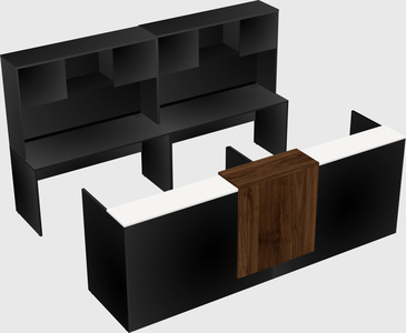 Shared u-shaped reception desks