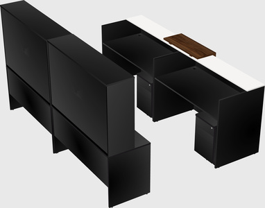 Shared u-shaped reception desks