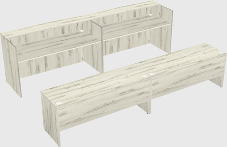 Shared u-shaped reception desks