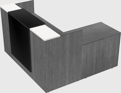 L-shaped modular reception