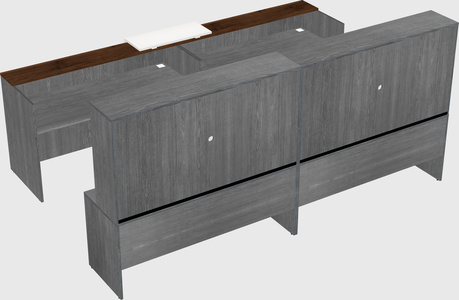 Shared u-shaped reception desks