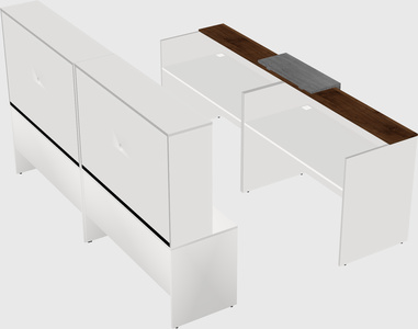 Shared u-shaped reception desks