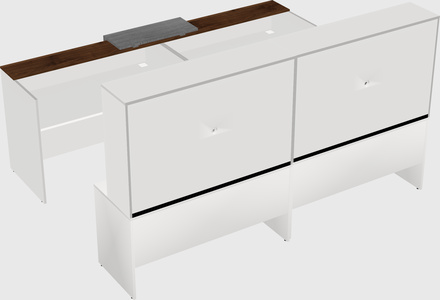 Shared u-shaped reception desks