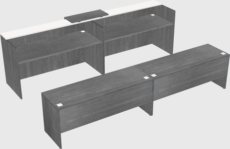 Shared u-shaped reception desks