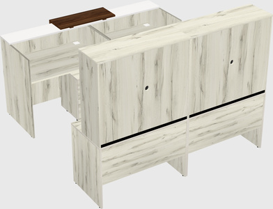 Shared u-shaped reception desks