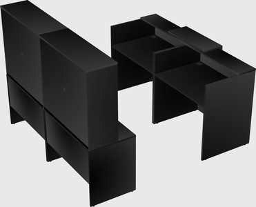 Shared u-shaped reception desks