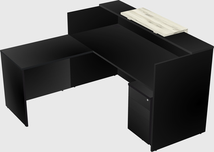 L-shaped modular reception