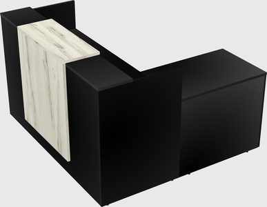 L-shaped modular reception
