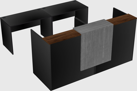 Shared u-shaped reception desks