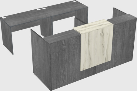 Shared u-shaped reception desks